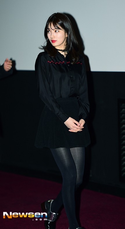 수지, 레드립+초커로 포인트 준 무대인사 패션 +사진추가 | 인스티즈