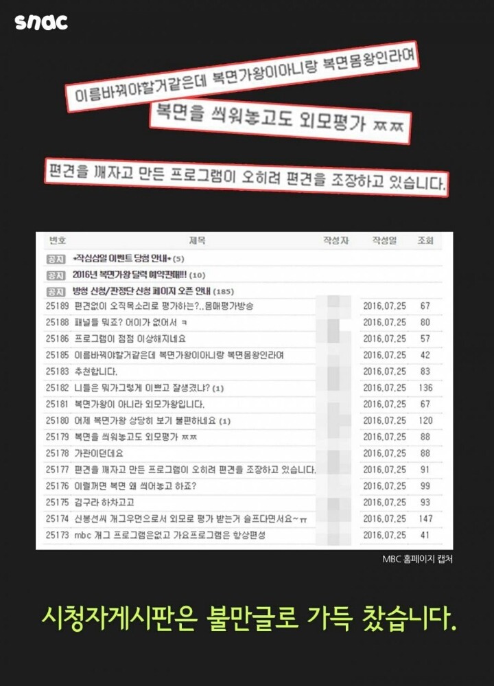 복면가왕 외모 평가에 대한 기사의 남초 반응 | 인스티즈