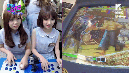 여자친구 엄지 vs 은하 .gif | 인스티즈