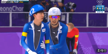 아이고 정재원 챙겨주는 이승훈 ㅋㅋㅋ.gif | 인스티즈