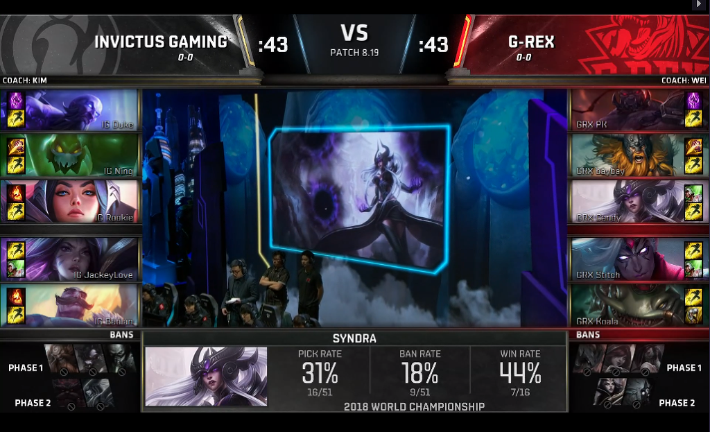 [LOL] 2018 롤드컵 그룹 스테이지 / 대회 둘쨋날 4경기,"IG(중국) vs GRX(대만)"- 경기결과 | 인스티즈