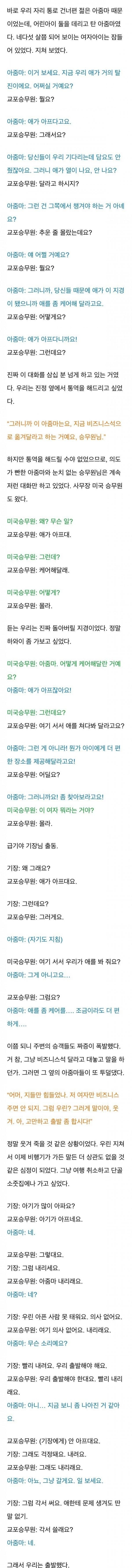 항공기 진상 아줌마 레전드 | 인스티즈