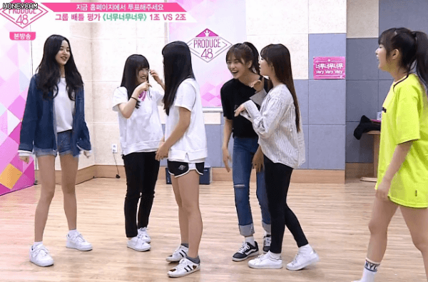 프로듀스48 경연 연습하면서 울지않고 분위기가 가장 좋았던 조.gif | 인스티즈
